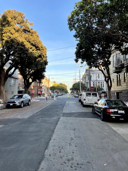 A traveler's photo spot in Haight-Ashbury, San Francisco